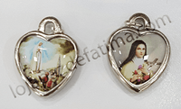 Heart Medal Apparition of Fátima With Saint Therese