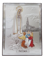 Placa Aparição de Nossa Senhora de Fátima Pintada